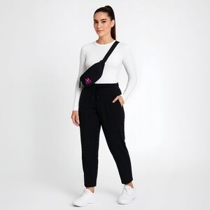 Sweaty Betty Explorer Tapered Pants - Black Stretch Ankle Trousers - Size S
